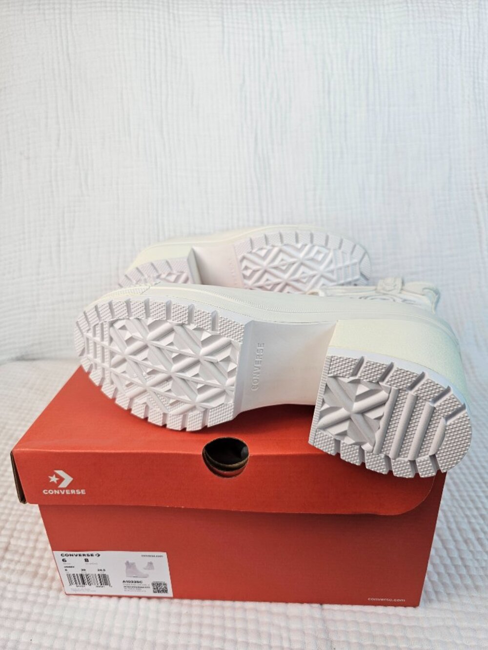 😍NWT😍 Converse Chuck 70 De Luxe Western Heel - Vintage White - Women 8/Men 6 - Picture 5 of 10